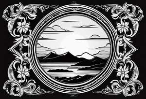 Sunset curve tattoo idea