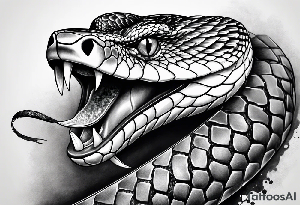 Snake on gun tattoo idea