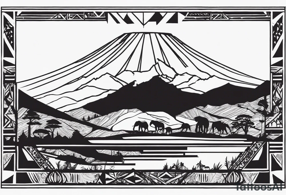The sign that one can find in the kilimanjaro mountain camps tattoo idea