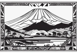 The sign that one can find in the kilimanjaro mountain camps tattoo idea