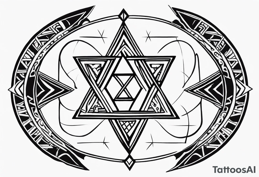 Ancient tetragrammaton to represent God's chosen one tattoo idea