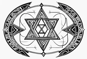 Ancient tetragrammaton to represent God's chosen one tattoo idea