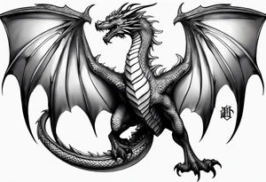 dragon winged tattoo idea