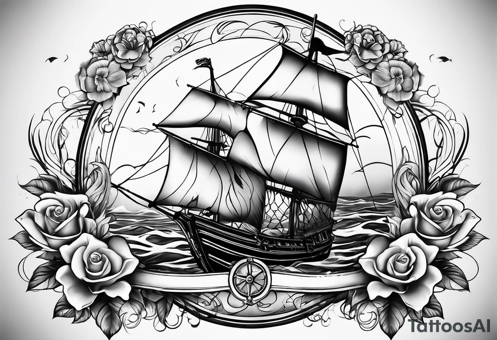 full sleeve nautical tattoo idea