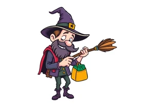 Guy exploring witch supplies tattoo idea