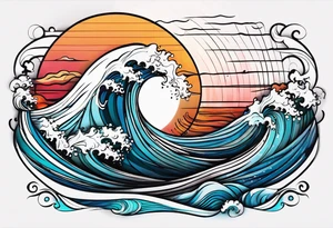 "come what may" written 
in waves tattoo idea