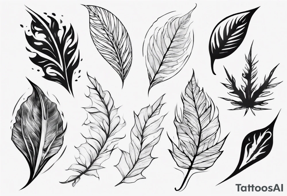 leaf tattoo tattoo idea