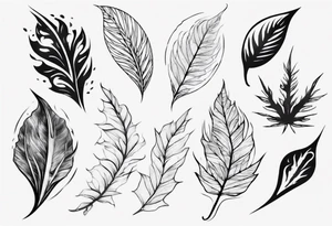 leaf tattoo tattoo idea