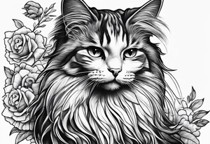 Cat on top of a chicken nugget tattoo idea