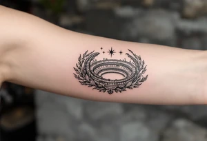 gladiator arena fight tattoo idea
