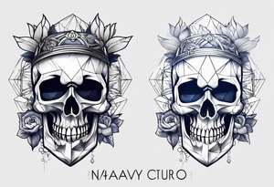 Coverup navy theme skull tattoo idea