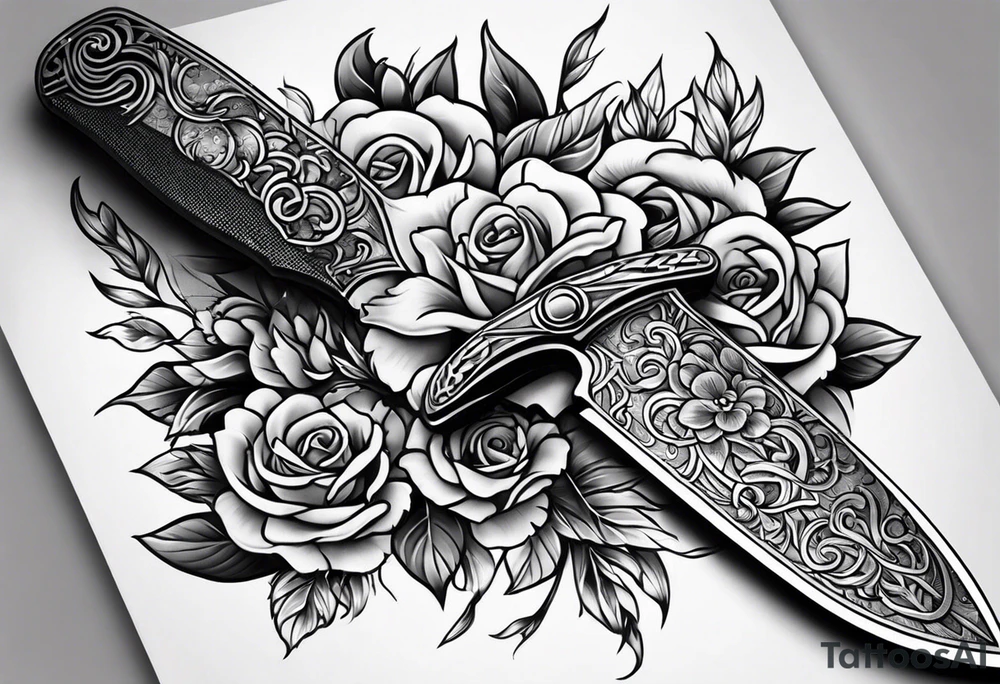 Knife tattoo idea