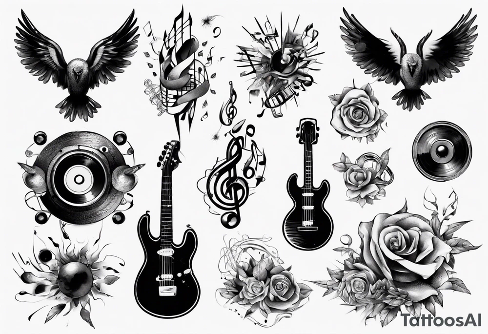 music sound tattoo idea
