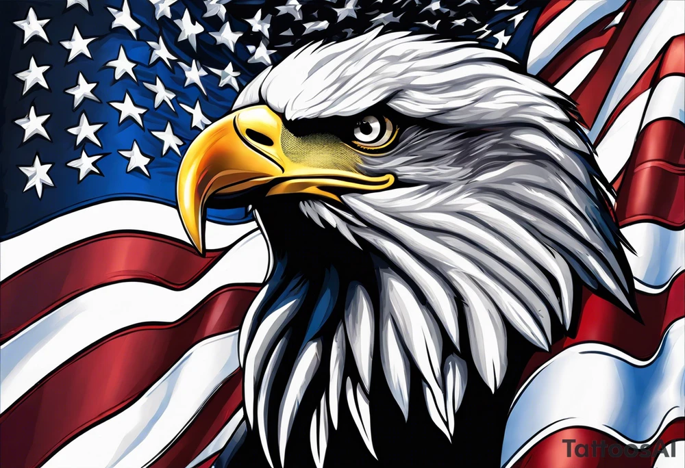 American flag tattoo idea