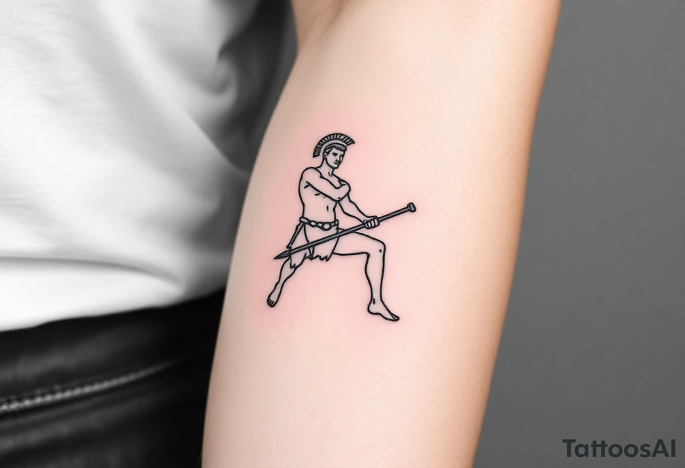 achilles the greek myth tattoo idea