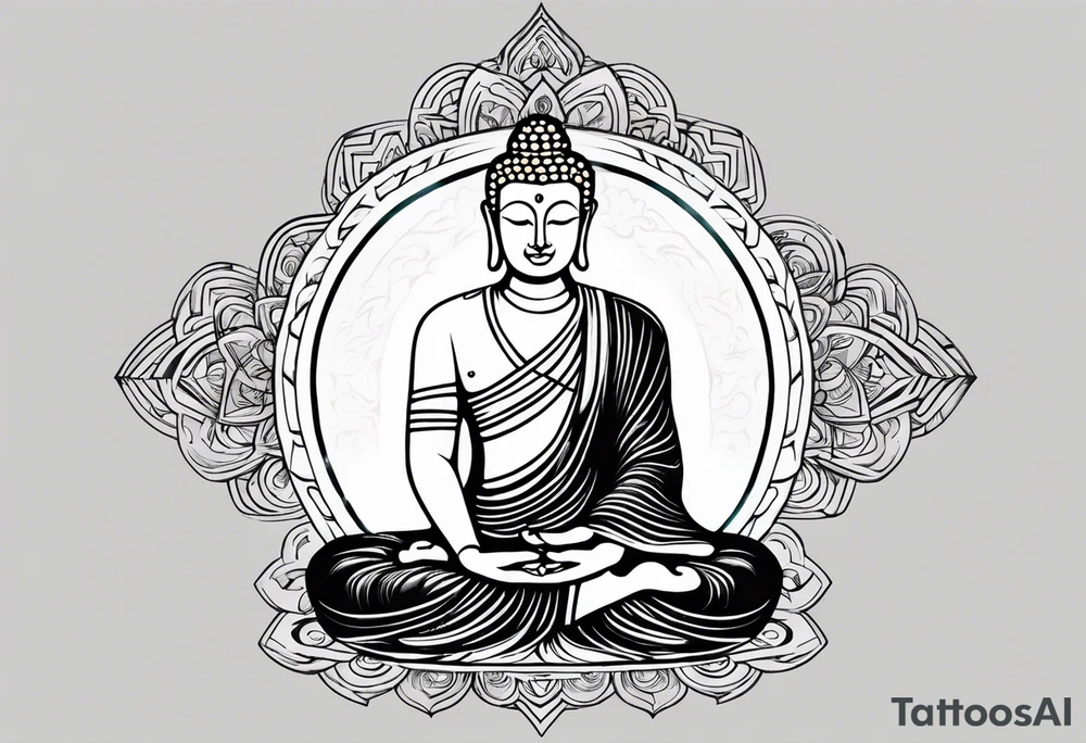 Serene Buddha tattoo idea