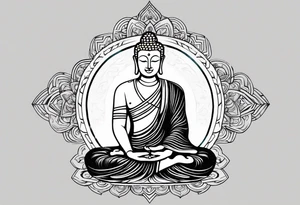 Serene Buddha tattoo idea