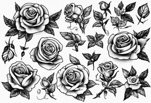 Bramble and roses tattoo idea