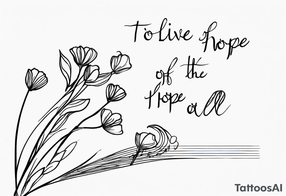 Lyrics ‘to live for the hope of it all’
Taylor Swift tattoo idea
