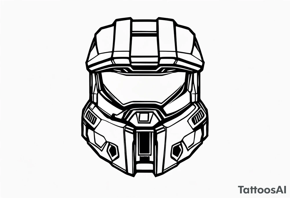 Halo master chief logo helmet tattoo idea