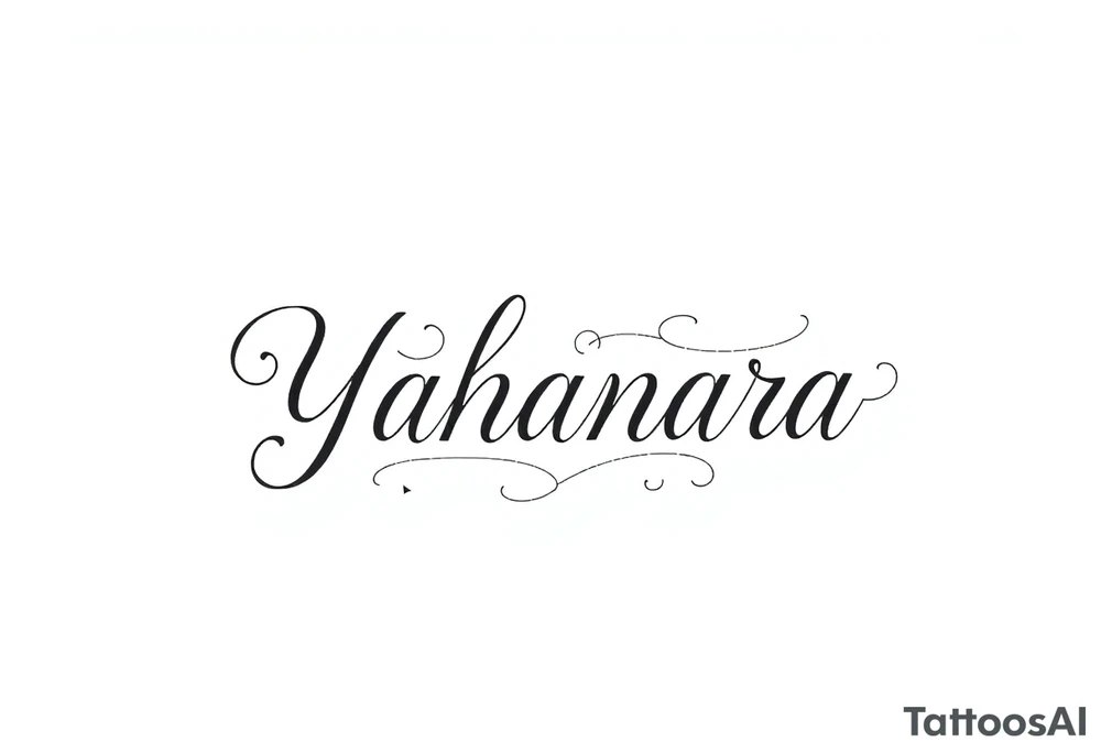 Name YAHANARA tattoo idea