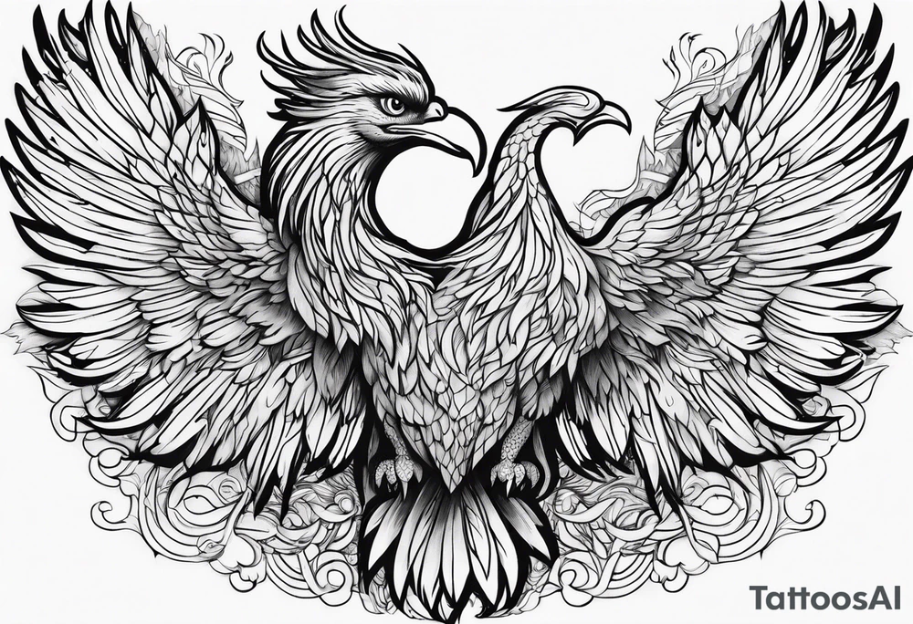 Rising phoenix tattoo idea