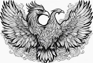 Rising phoenix tattoo idea