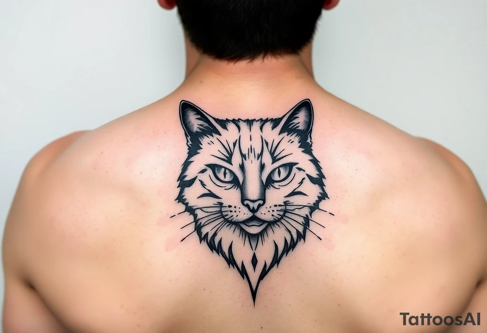 black cat tattoo idea