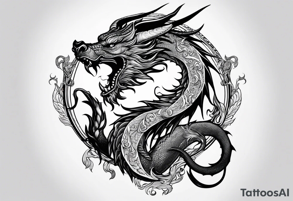 Capricorn dragon tattoo idea