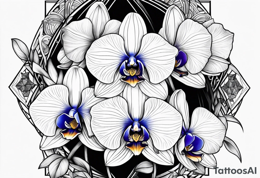 Blue orchid tattoo idea