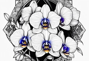 Blue orchid tattoo idea