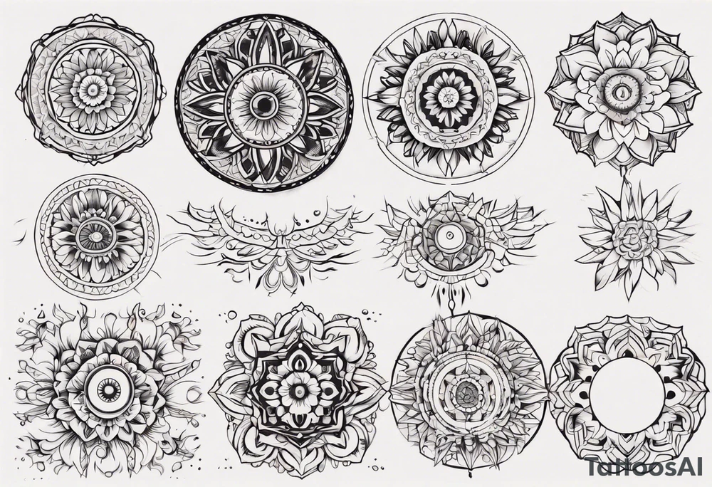 Minimalist Ornemental traditional
Mandala tattoo idea