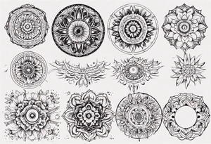 Minimalist Ornemental traditional
Mandala tattoo idea