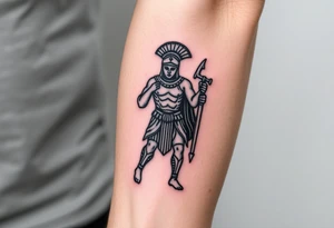 greek soldier tattoo idea