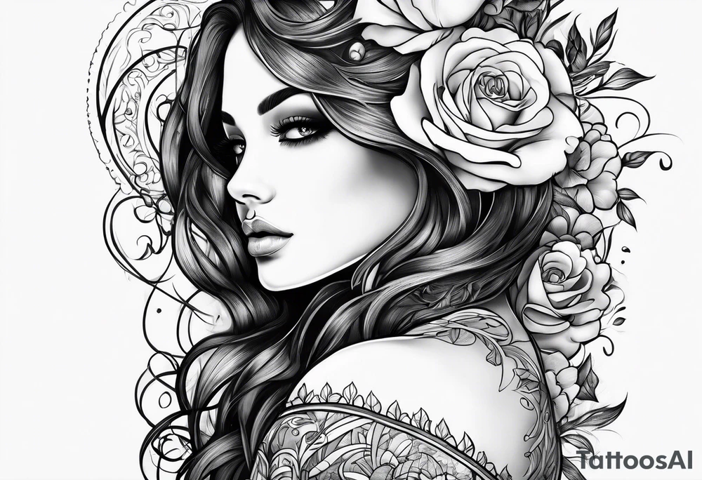 Romantic design foe woman arm using my kids picture tattoo idea