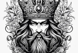 French king tattoo idea