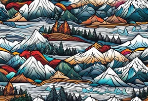 Pennsylvania mountains tattoo idea