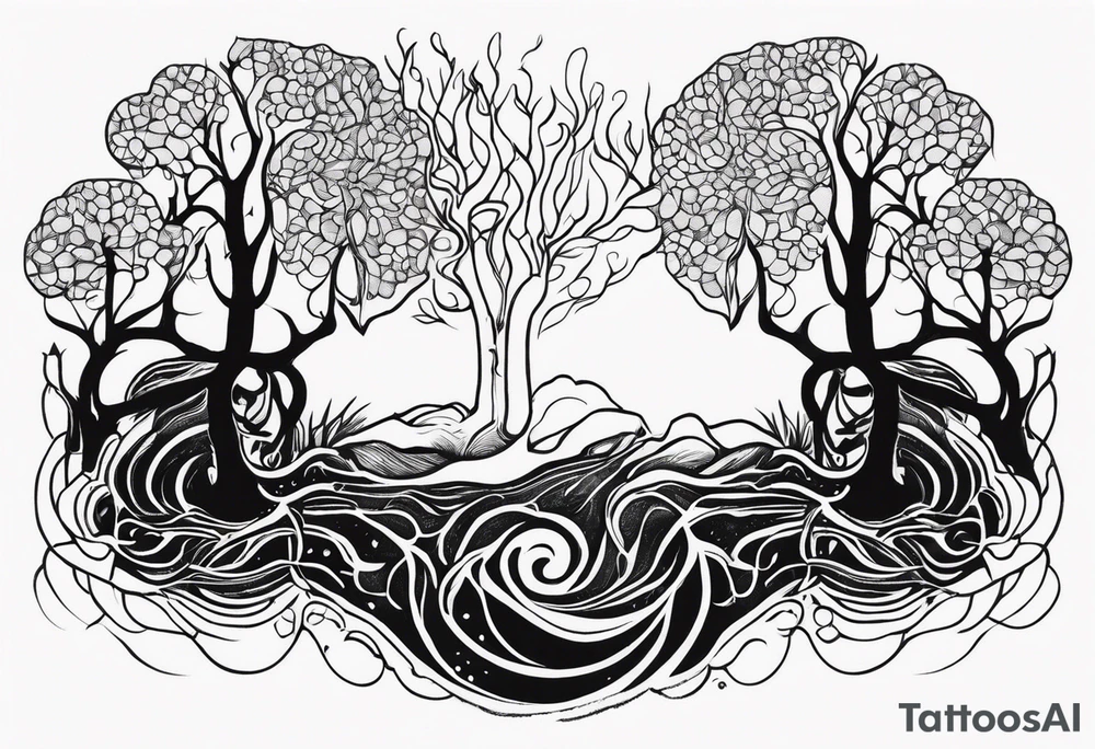 Roots grow and cells split, tendons stretch tattoo idea