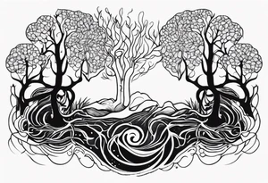 Roots grow and cells split, tendons stretch tattoo idea