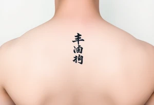 Minimalist Clean, modern wu wei, vertical symbols tattoo idea