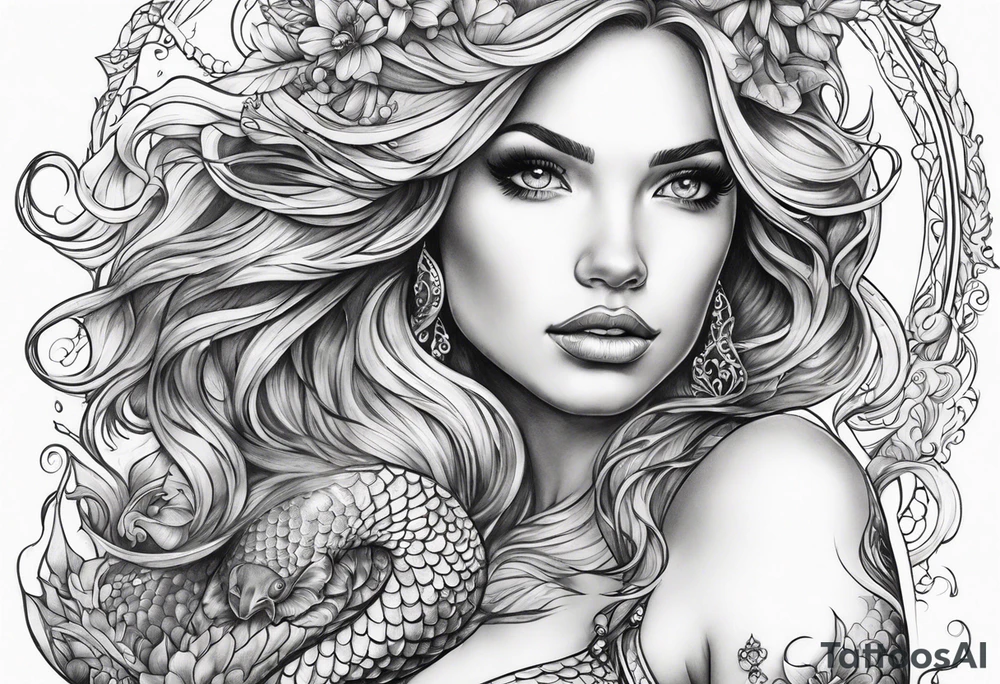 Mermaid tattoo idea