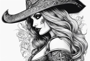 Lady death with scythe tattoo idea