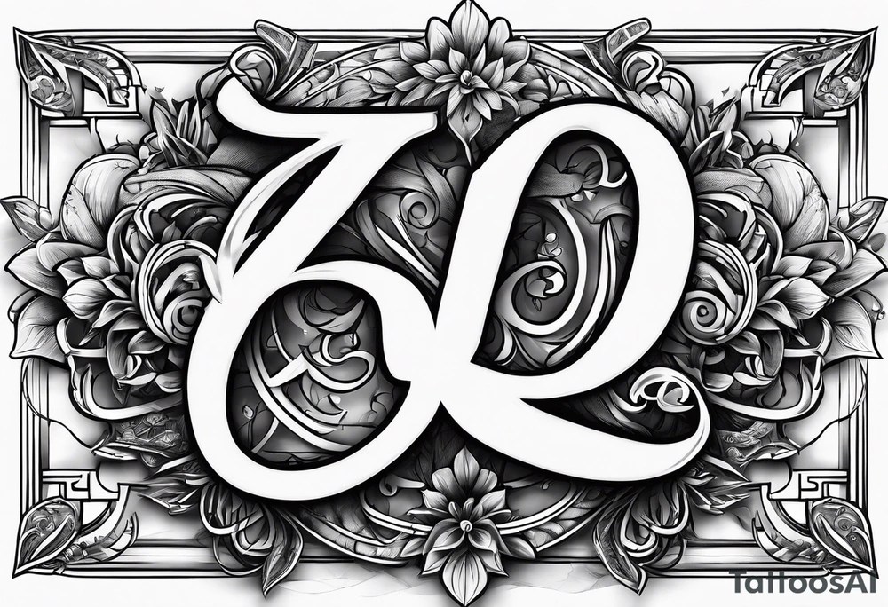 THE LETTERS "L O U E L" tattoo idea