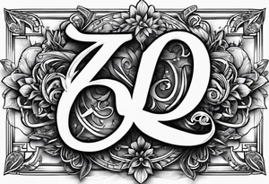 THE LETTERS "L O U E L" tattoo idea