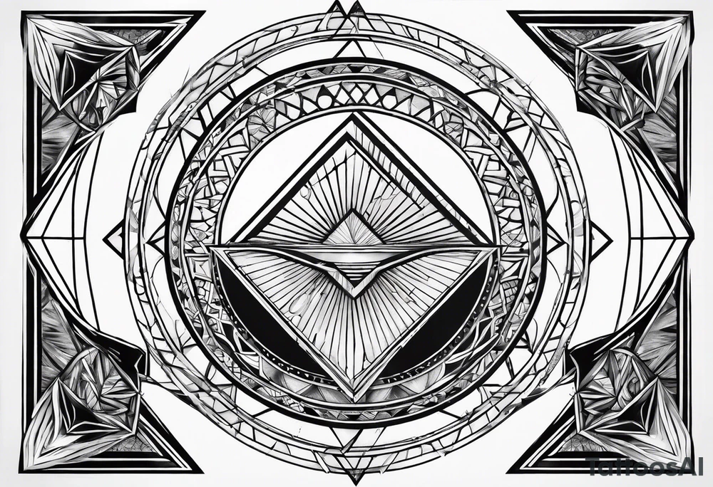 game of triangles and circles tattoo idea