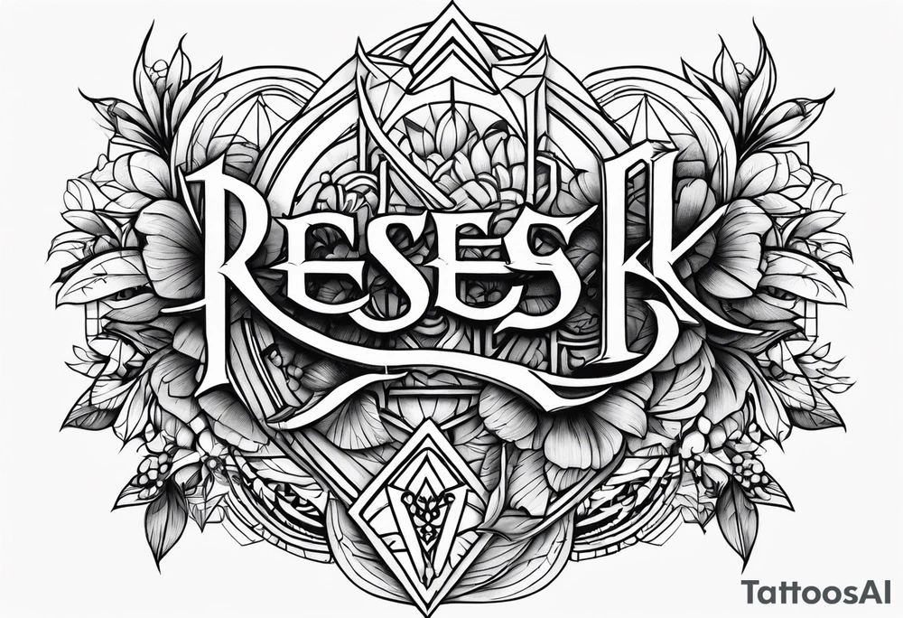 Word RESK tattoo idea