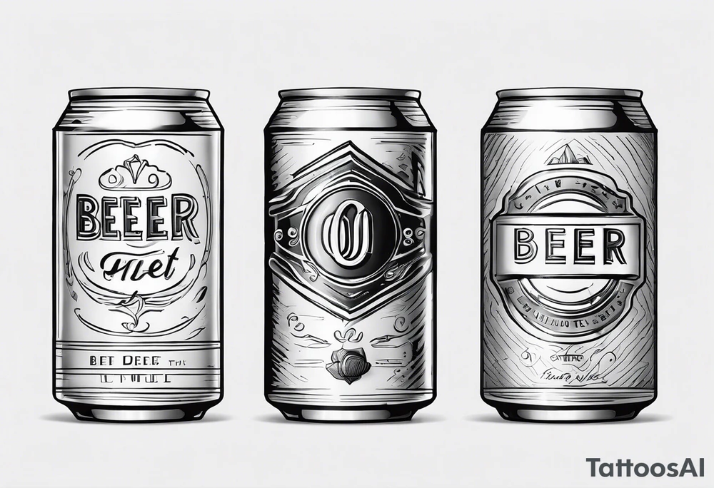 beer can tattoo idea