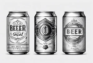 beer can tattoo idea