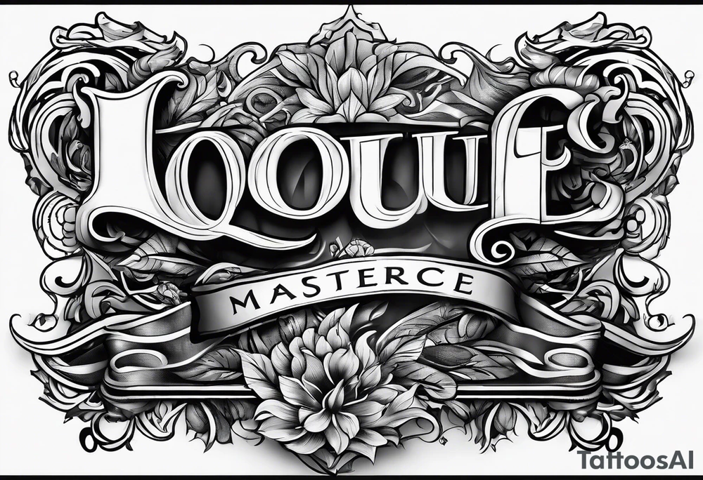THE LETTERS "LOUEL" tattoo idea