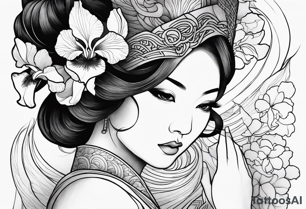 Goddess iris tattoo idea